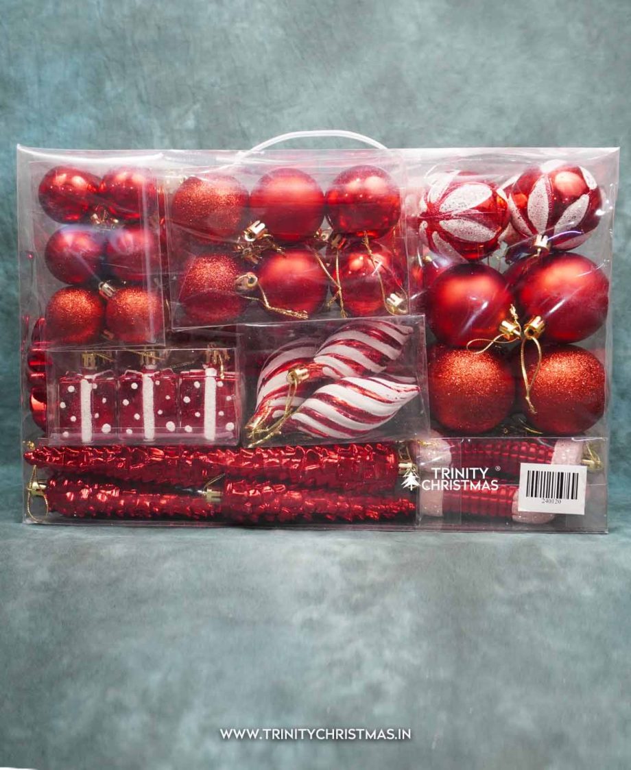Luxury Christmas Decorations Set Red