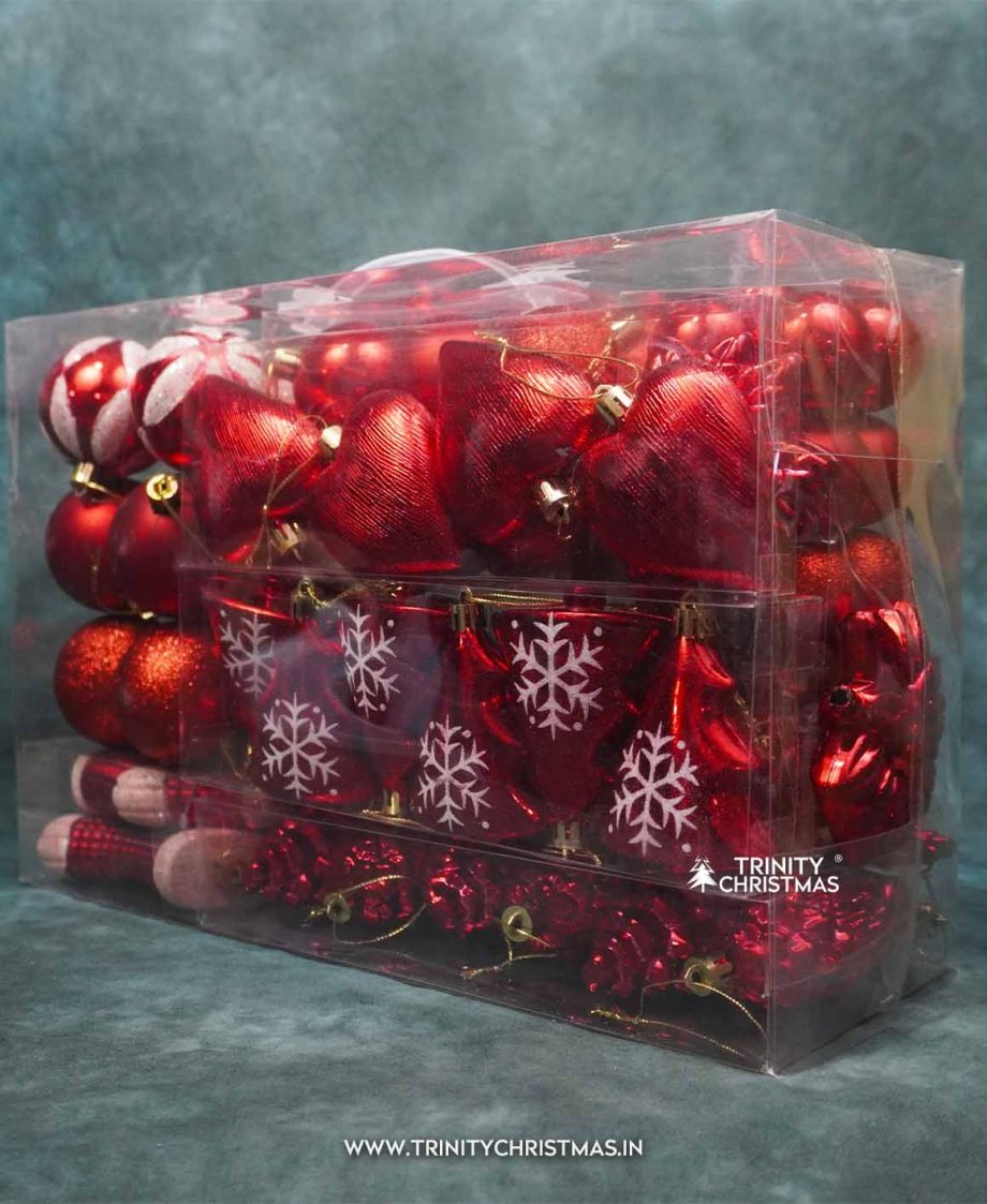 Luxury Christmas Decorations Set Red