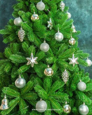 30pcs Silver Christmas Decorations Assorted