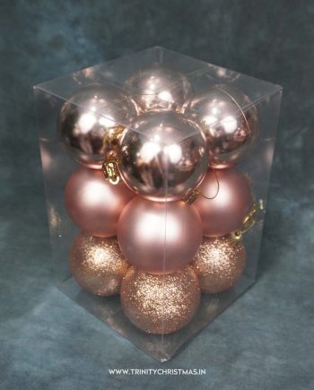 Christmas Baubles Rose Gold