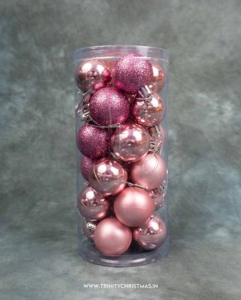 Christmas Baubles Pink