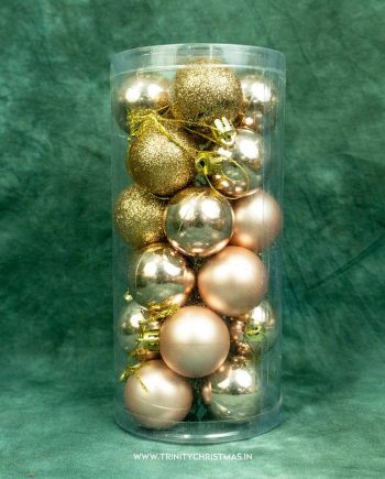 Christmas Baubles Rose Gold