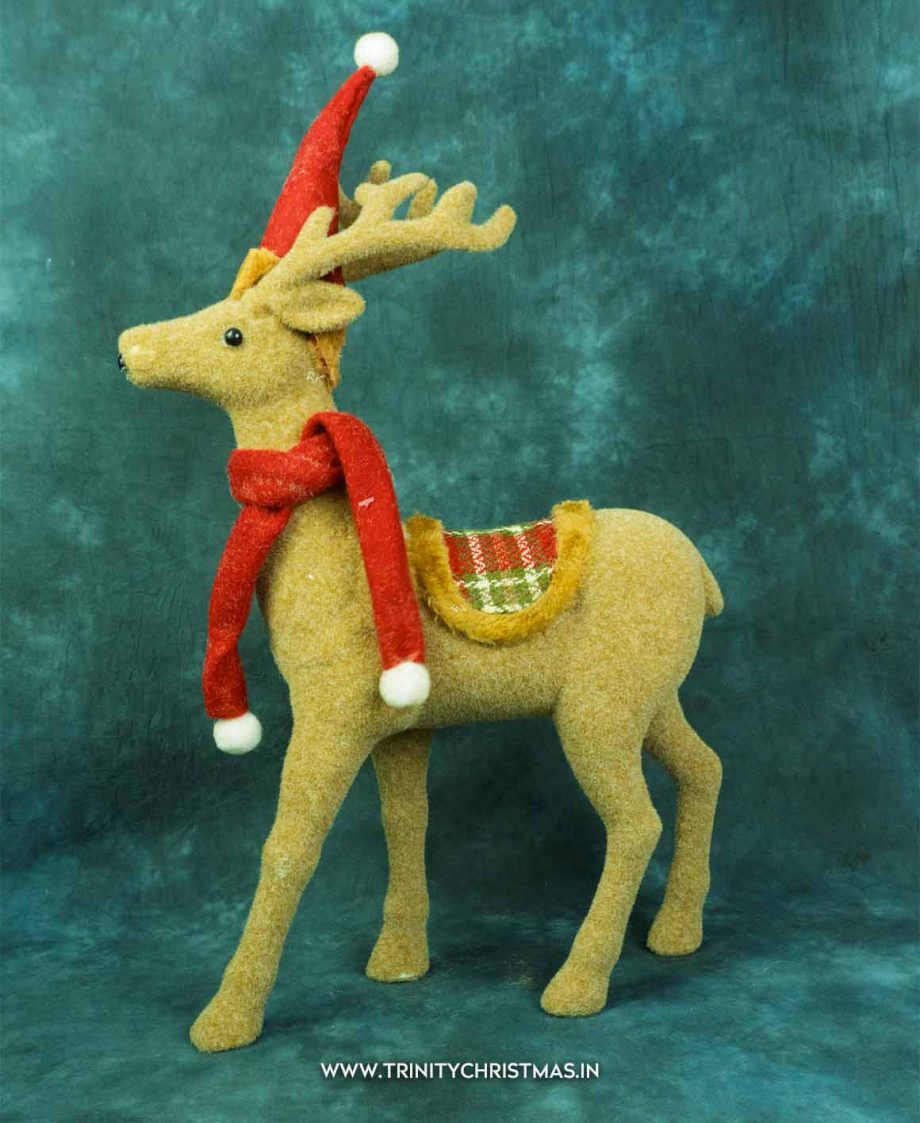 1.5 Feet Brown Christmas Reindeer Figurine