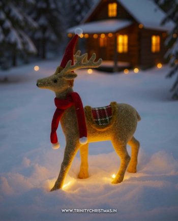 1.5 Feet Brown Christmas Reindeer Figurine