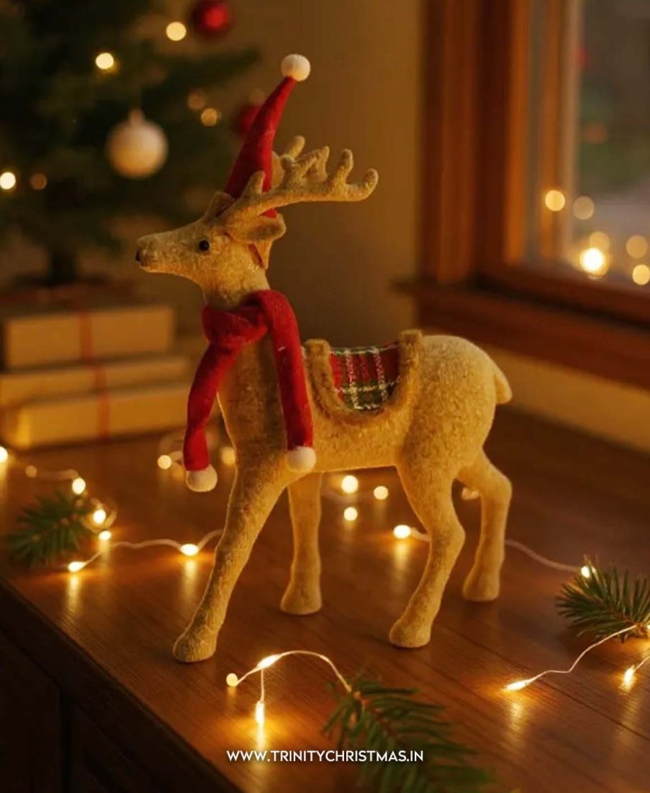 1.5 Feet Brown Christmas Reindeer Figurine