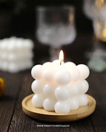 White Bubble Shaped Candle