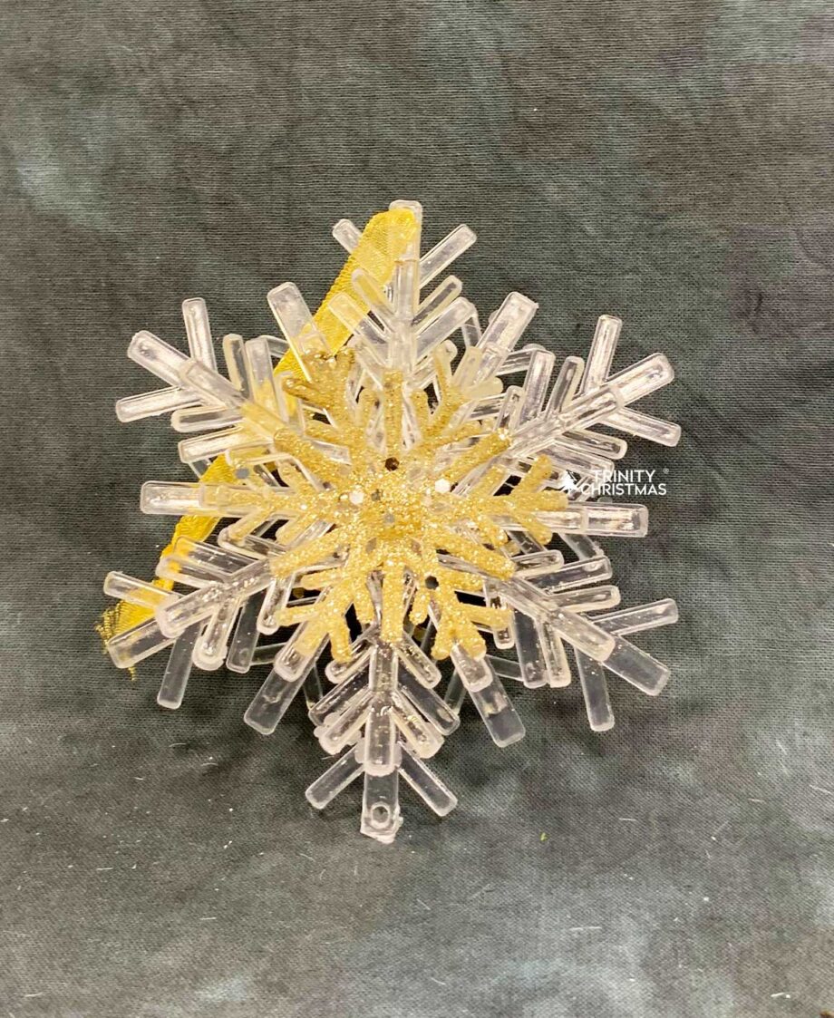 Gold Crystal Christmas Snowflakes
