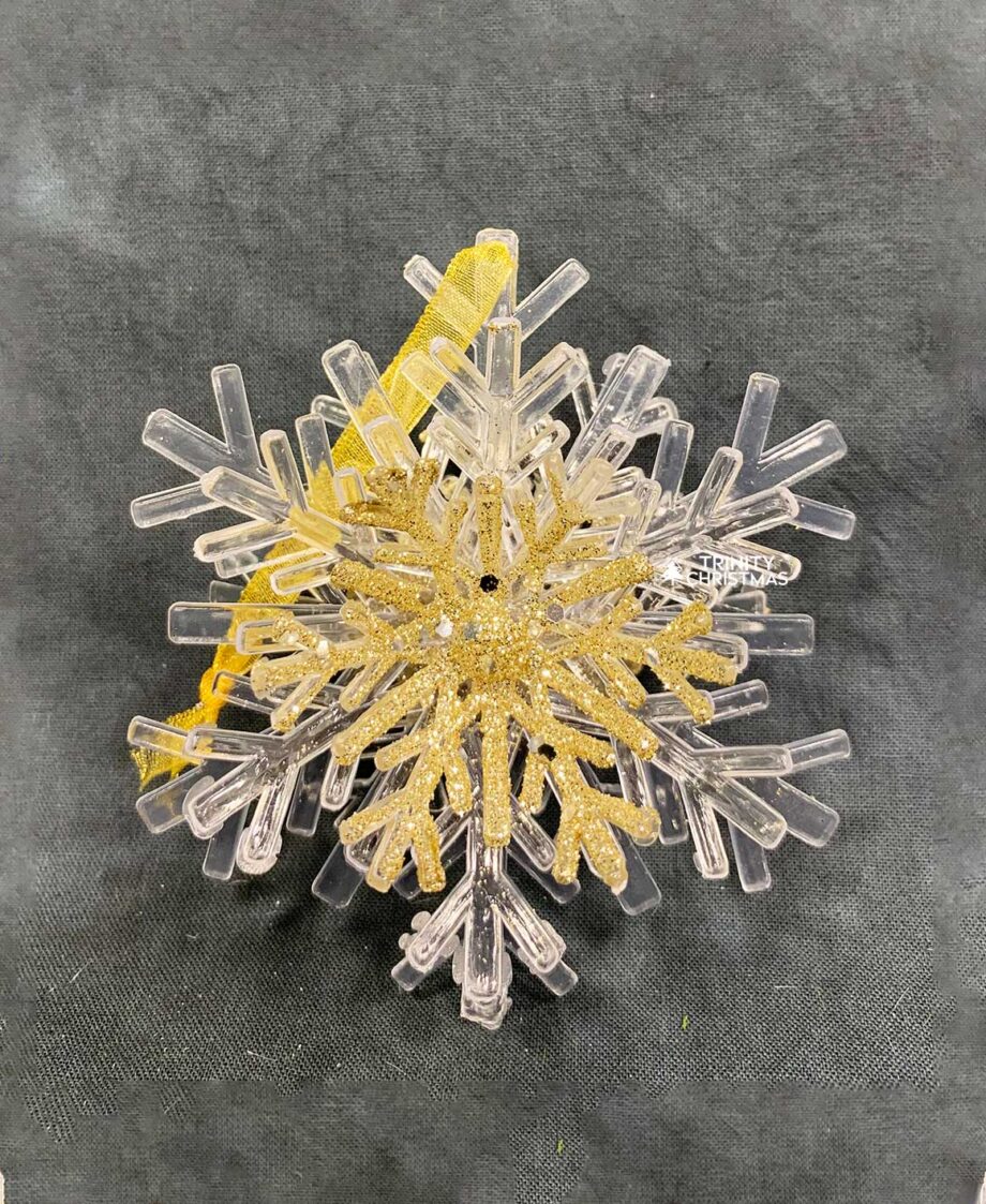 Gold Crystal Christmas Snowflakes