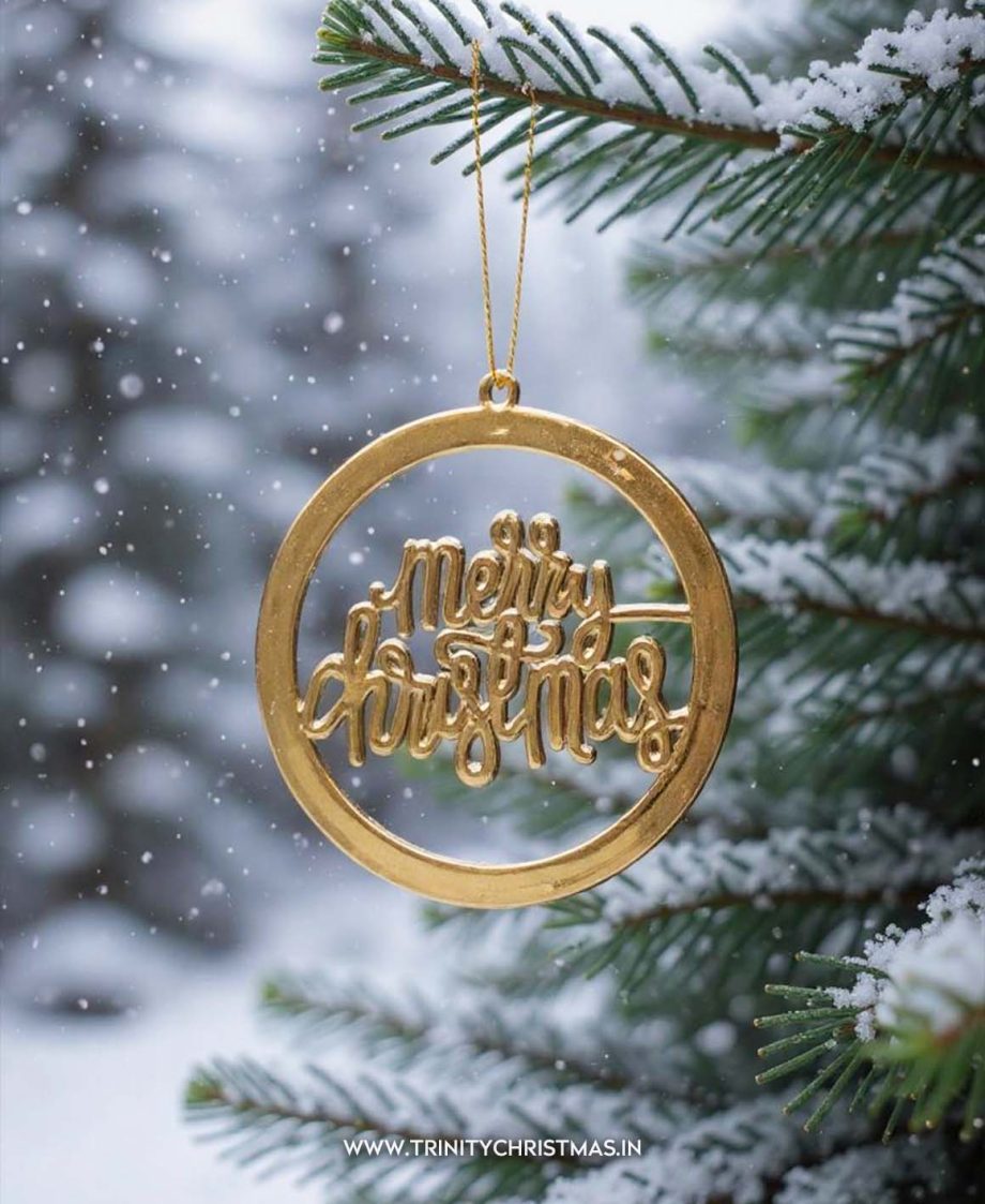 Golden Metallic Merry Hanging