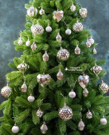 40pcs Grande Silver Christmas Ornament set