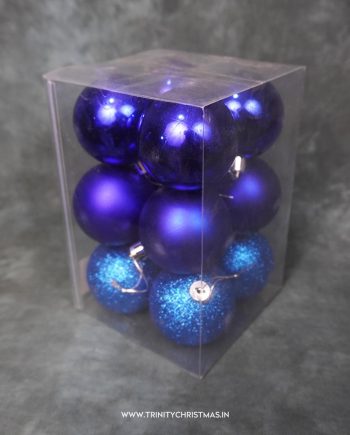 Christmas Baubles 6cm Blue