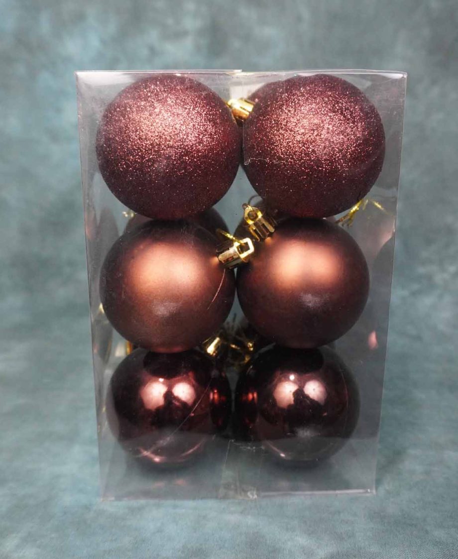 Christmas Baubles Brown