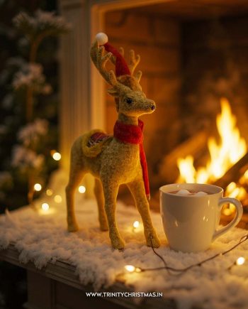 1 Feet Brown Christmas Reindeer Figurine