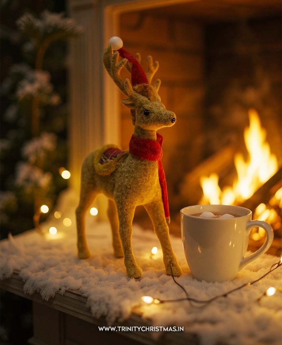 1 Feet Brown Christmas Reindeer Figurine