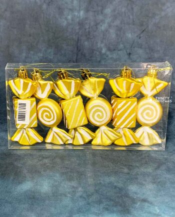 6pcs Tree Decoration Ornaments Gold
