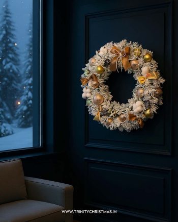 Scandinavian Frosted Elegance Christmas Wreath