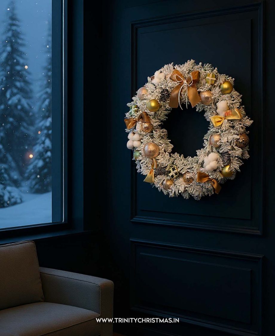 Scandinavian Frosted Elegance Christmas Wreath
