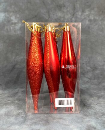 6pcs Assorted Red Icicles