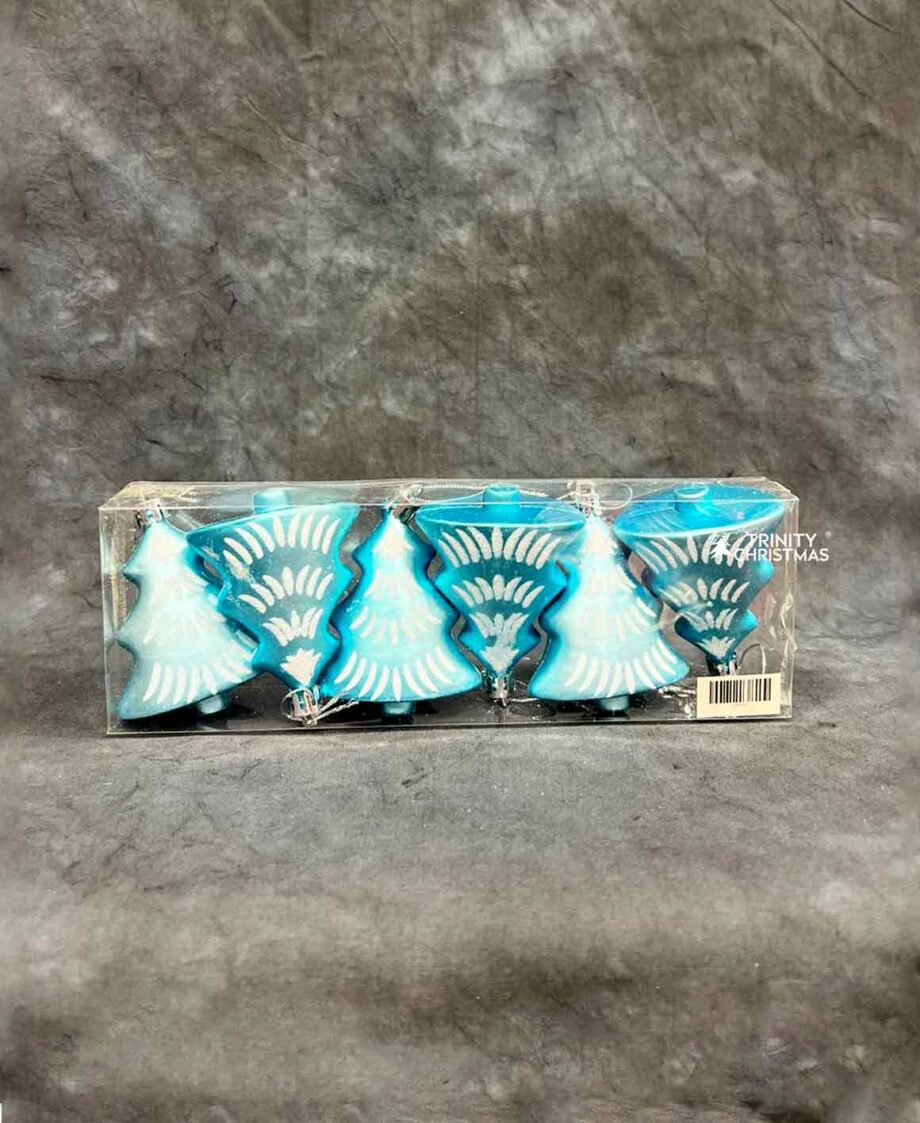 6pcs Tree Decoration Ornaments Blue