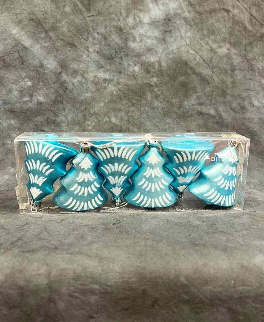 6pcs Tree Decoration Ornaments Blue