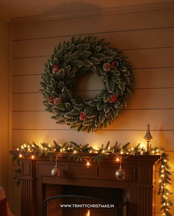 Northwoods Frost Christmas Wreath 50cm