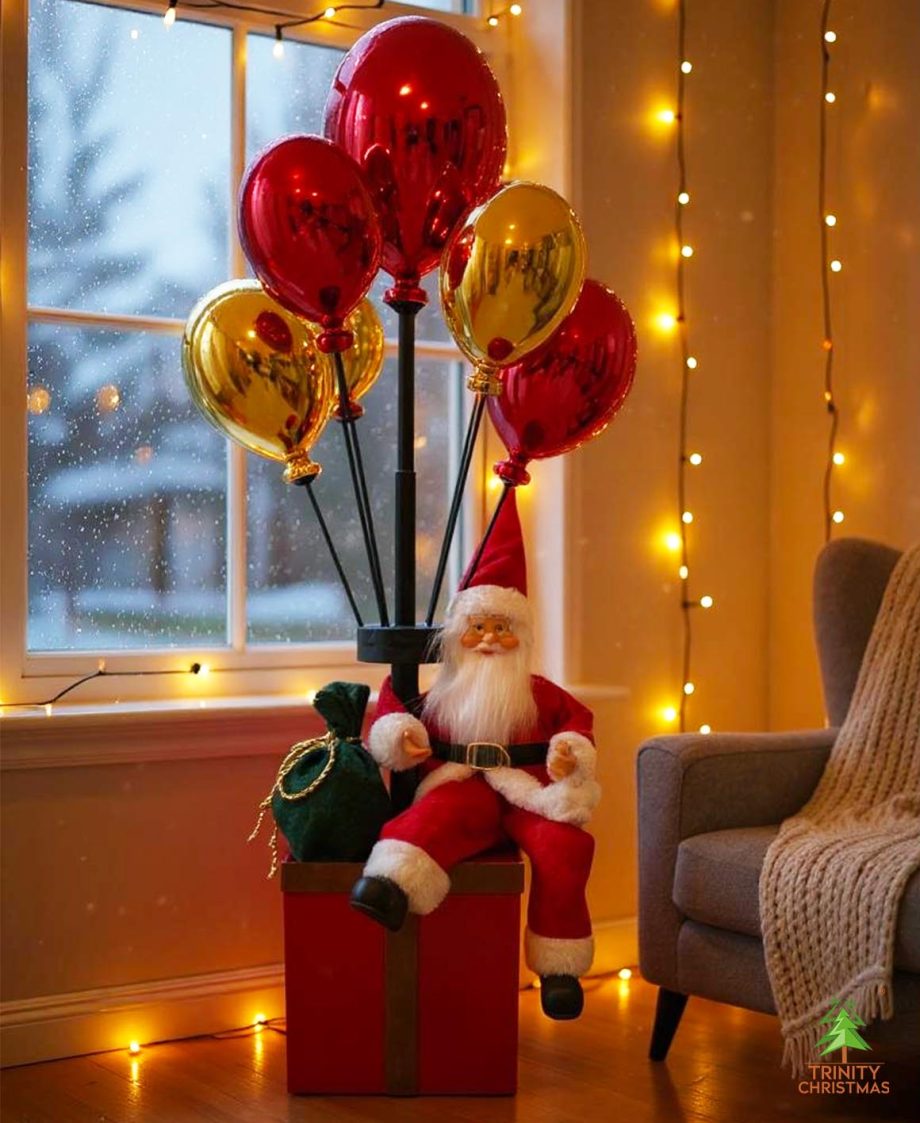 Santa Claus Balloon Ride with Gift Box