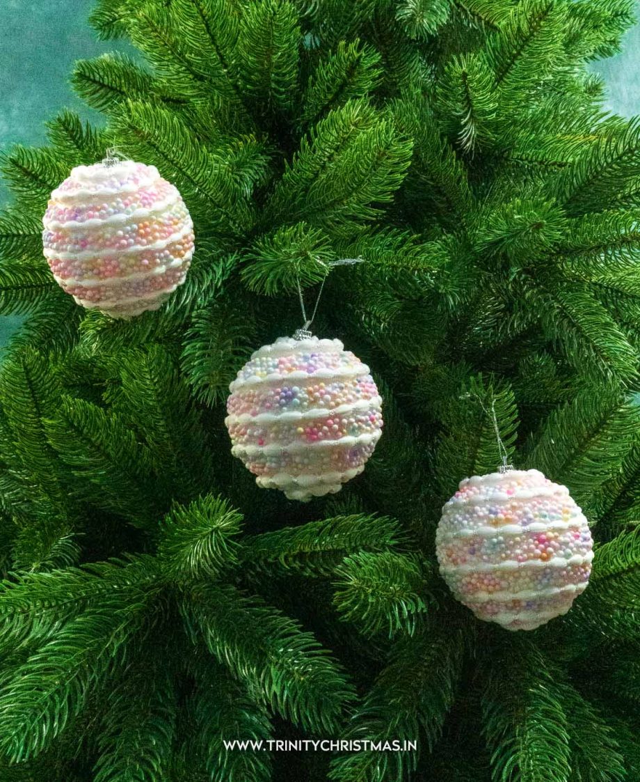 8 cm Sprinkle Christmas Ornament