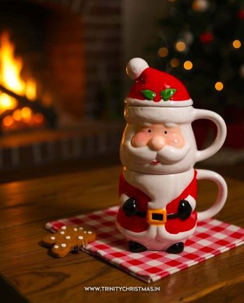 Santa Claus Mug with Lid Couple's Edition