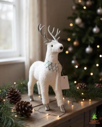 White Reindeer with Silver Horn