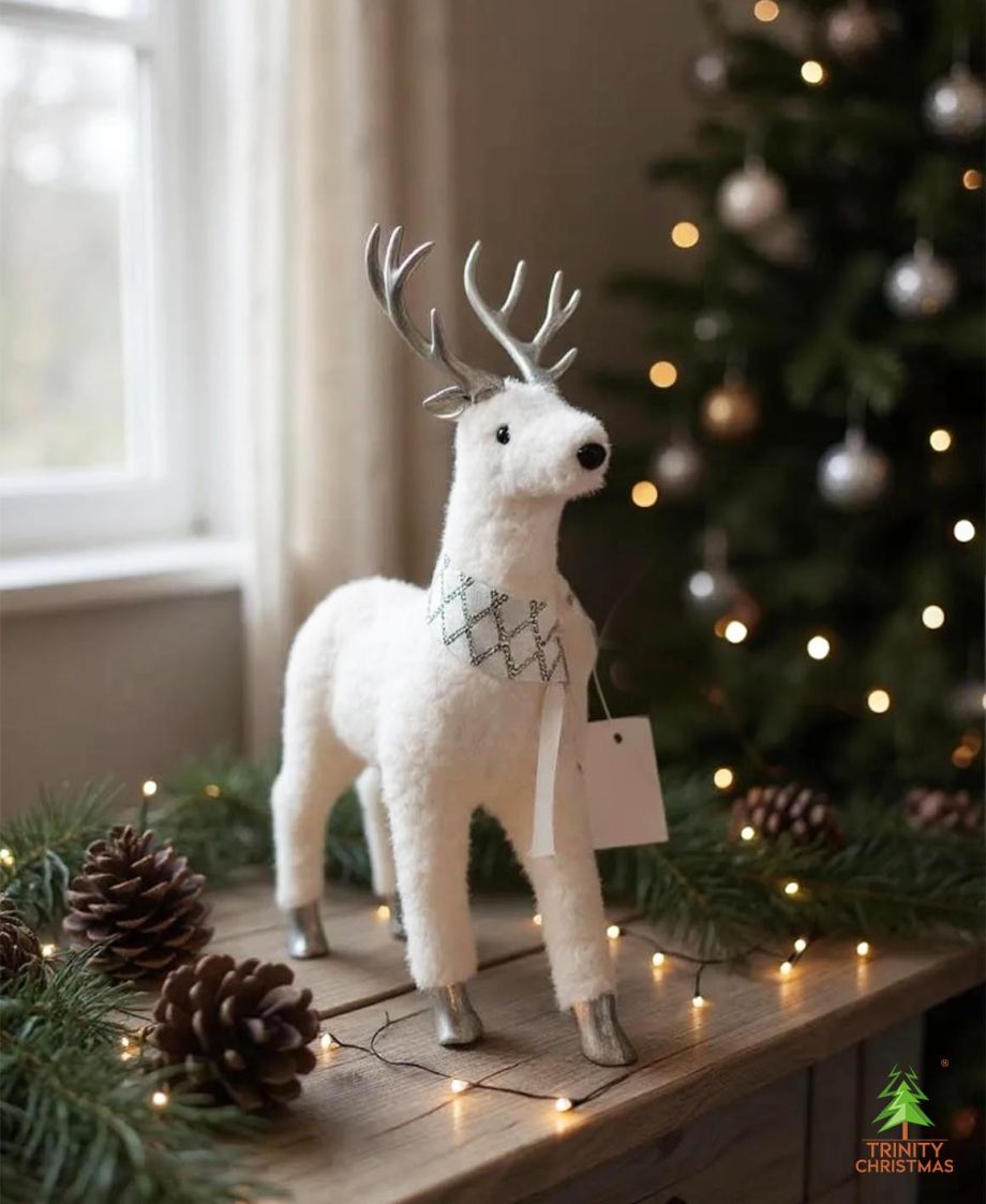 White Reindeer with Silver Horn