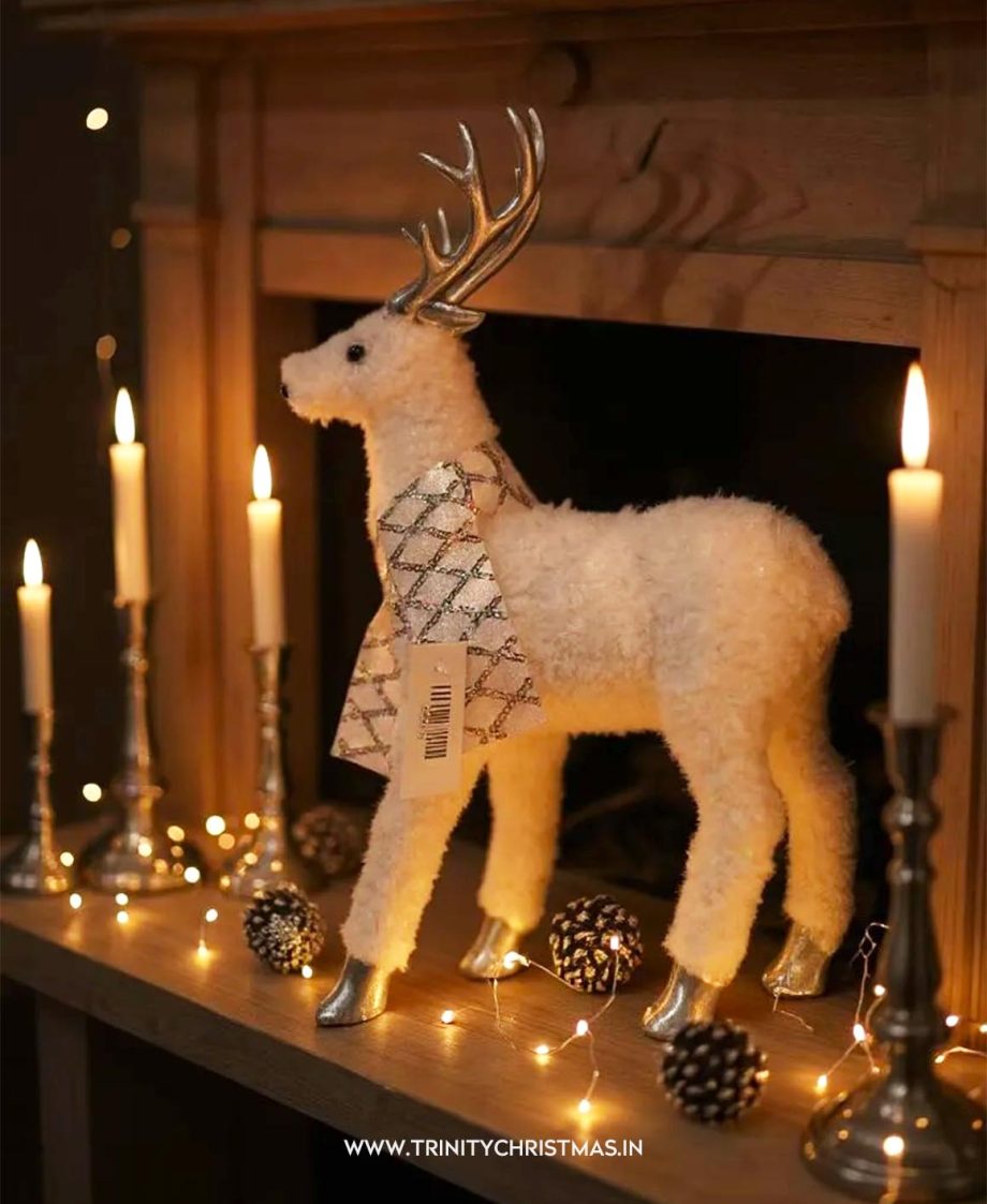 White Reindeer with Silver Horn