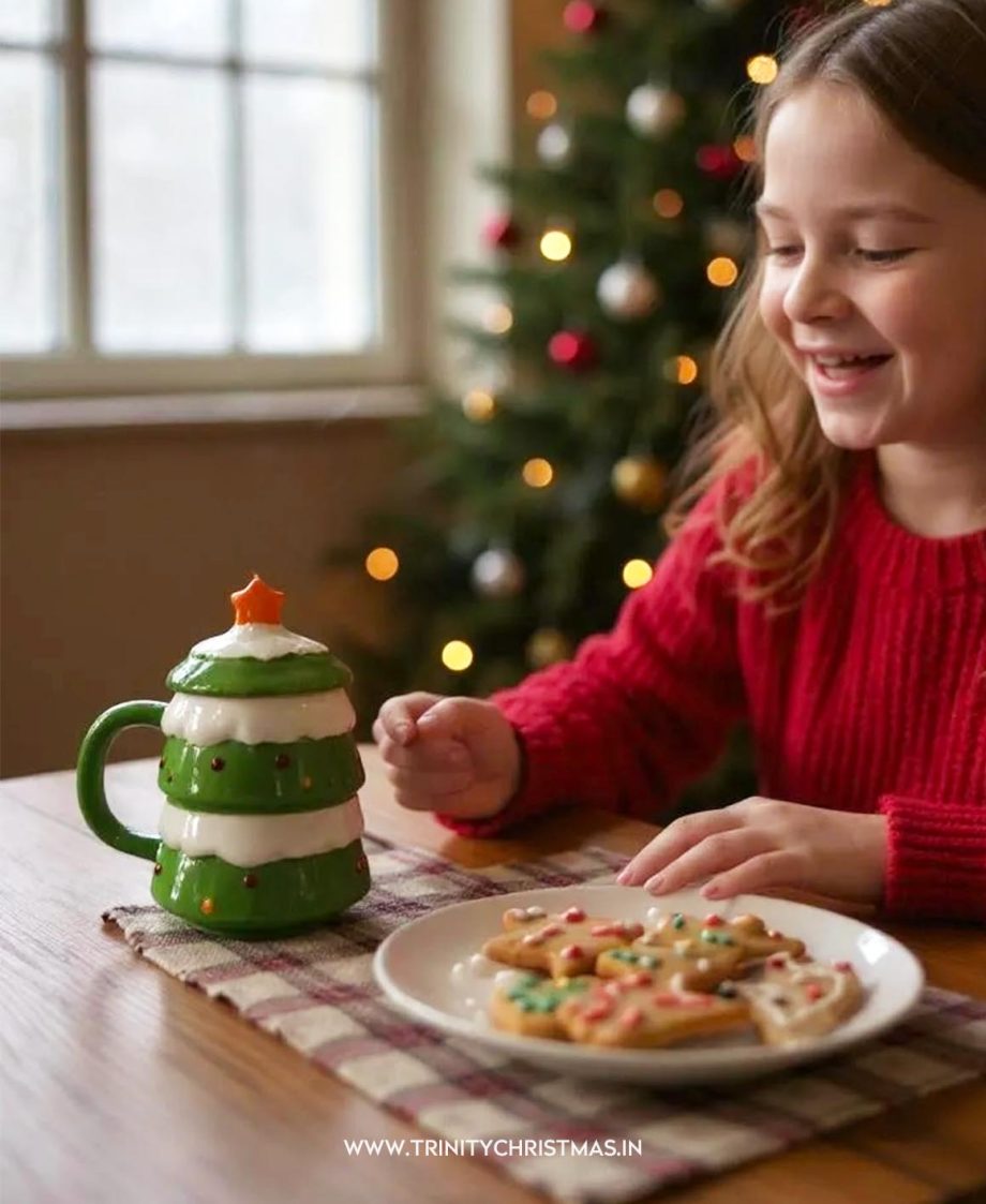 Christmas Tree Mug with Lid