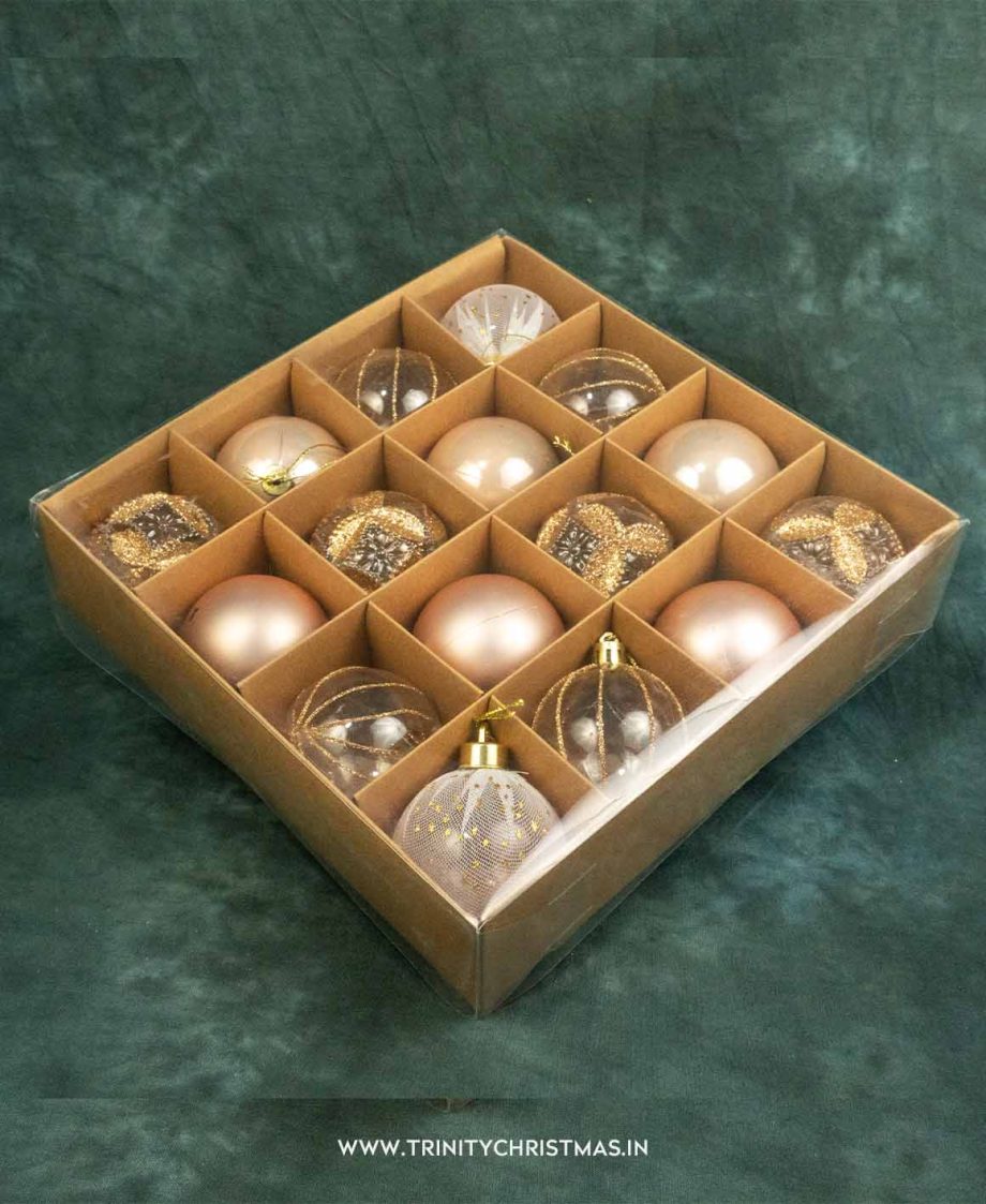 Rose Gold Christmas Baubles
