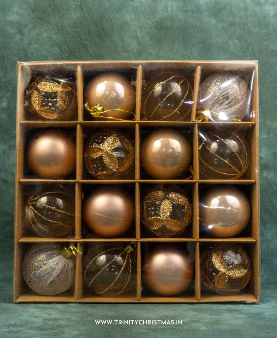 Rose Gold Christmas Baubles