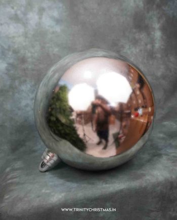 25cm Silver Christmas Ball