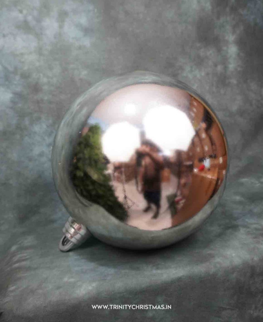 25cm Silver Christmas Ball
