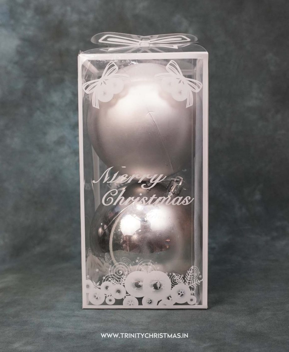 10cm Silver Christmas Ball