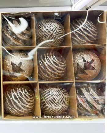 Boho Bliss Gold Xmas Ball Set