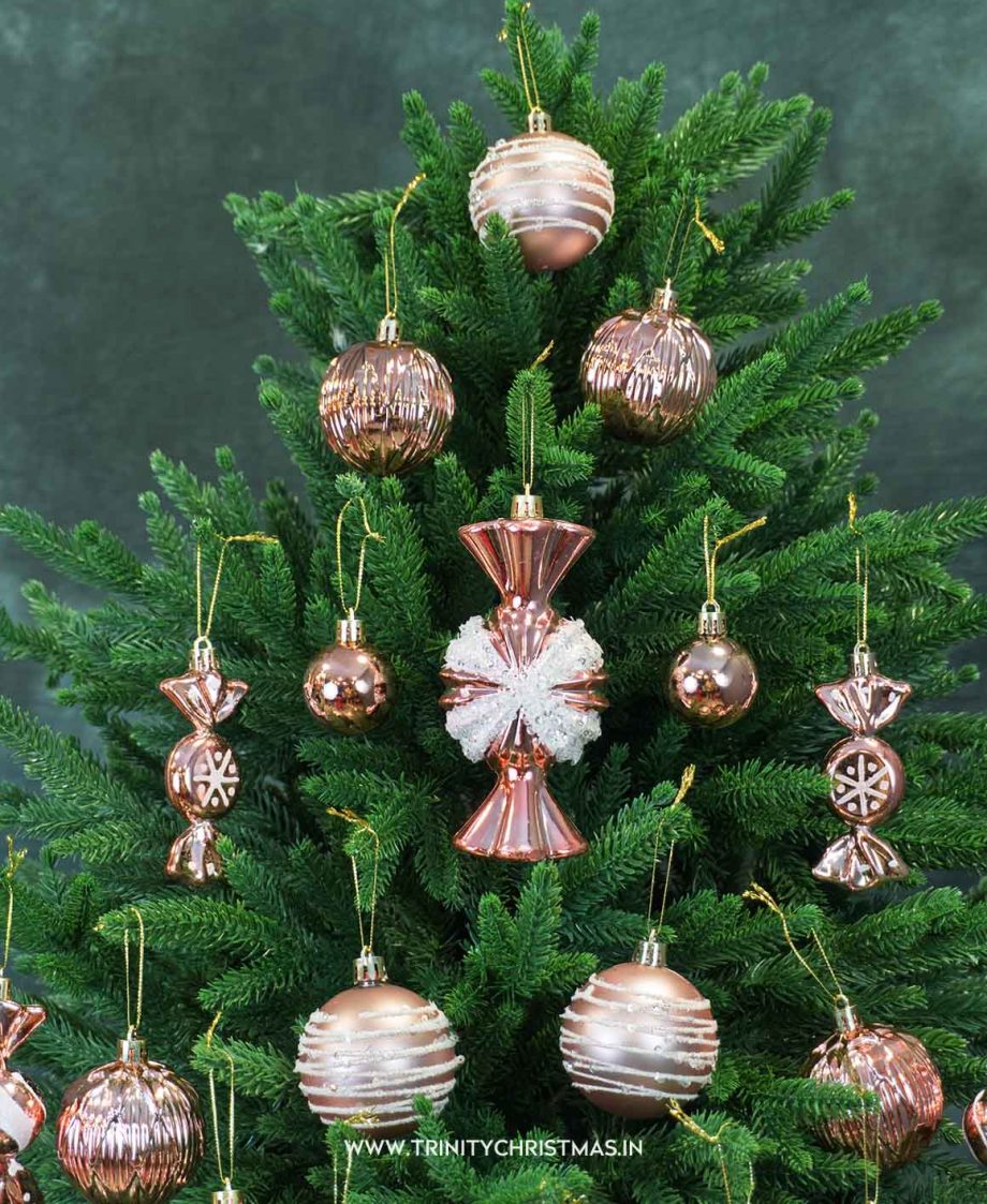 Pink Crimson Charm Ornament Set