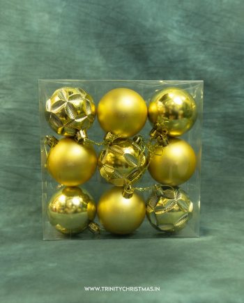 Gold Spark Christmas Balls