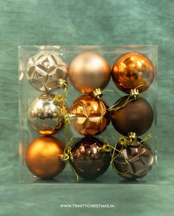 Brown Spark Christmas balls