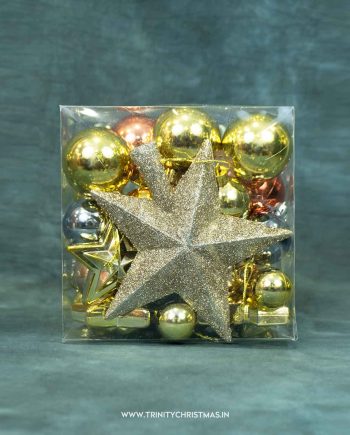 Pastel Gilded Ornament Set