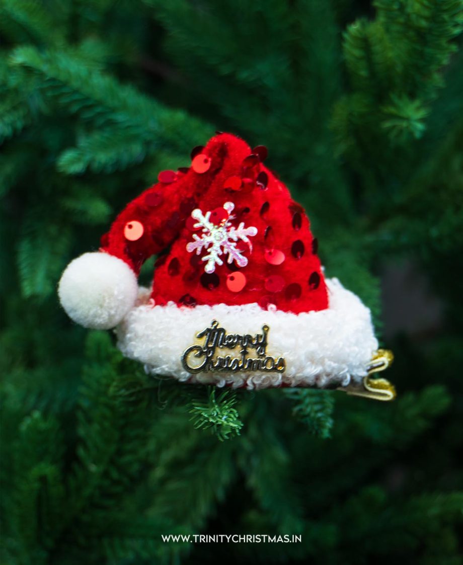 Velvet Santa Hat Hair Clip