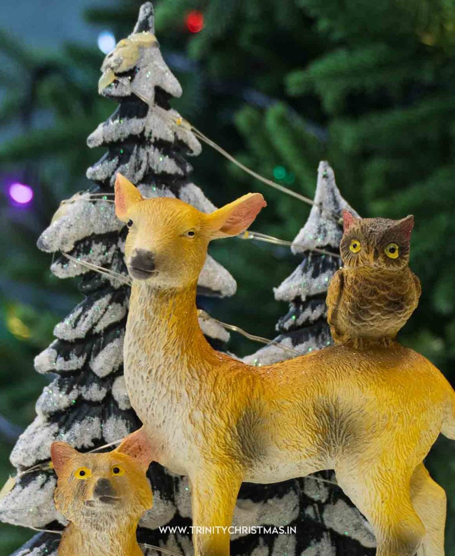 Reindeer Sparkling Surprise LED Figurine