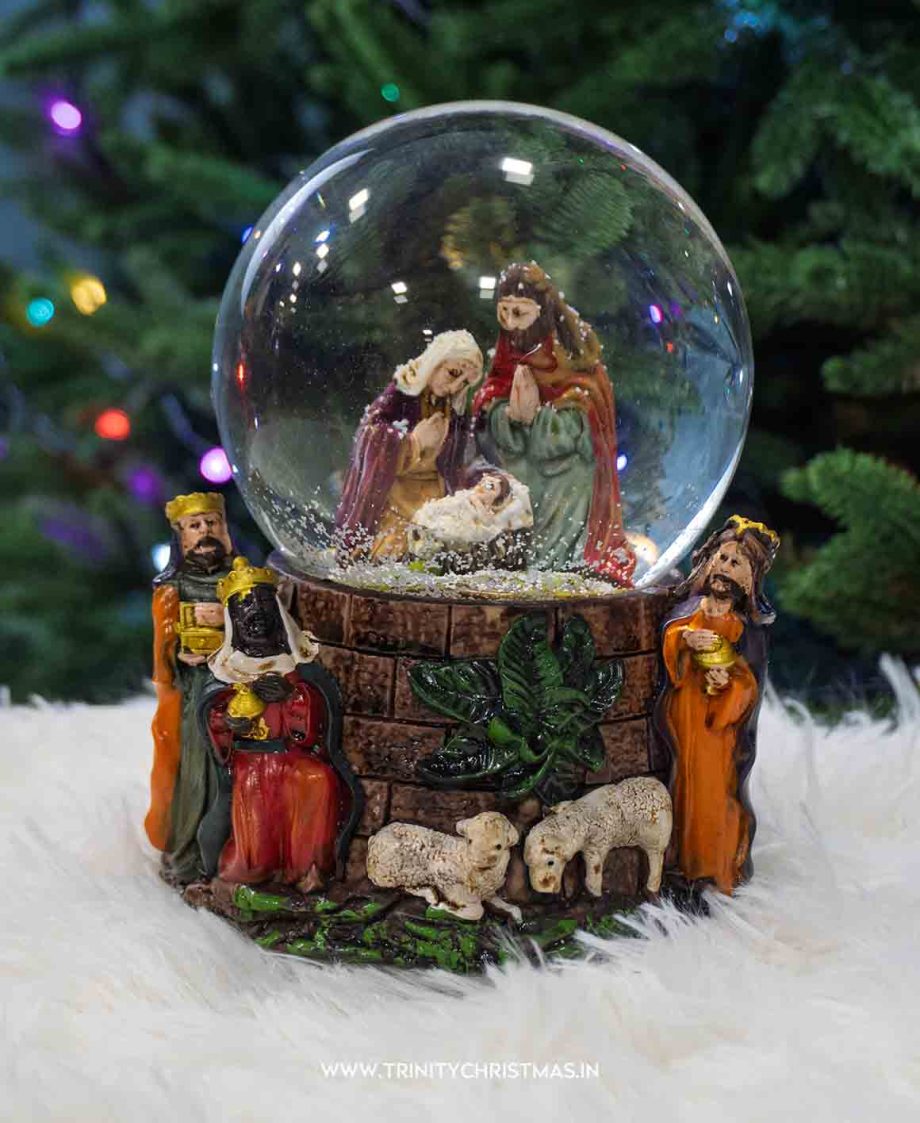 Divine Christmas Nativity Snow Globe
