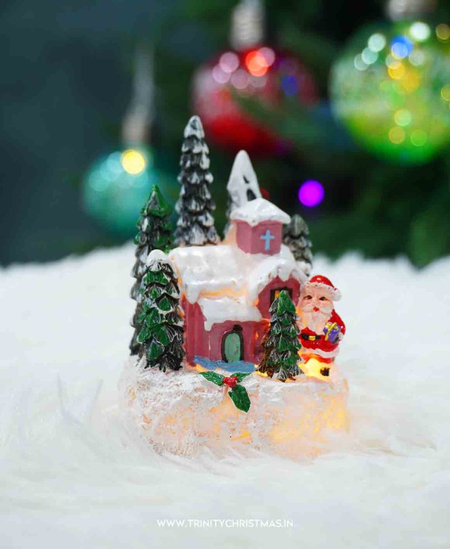 Frosted Fantasy Village Series Chapel 8.5x6CM