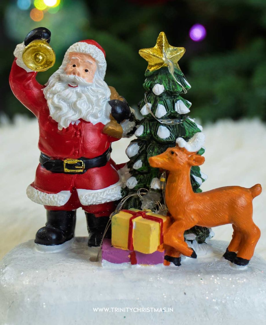 Santas Festive Bell Celebration 10x10CM