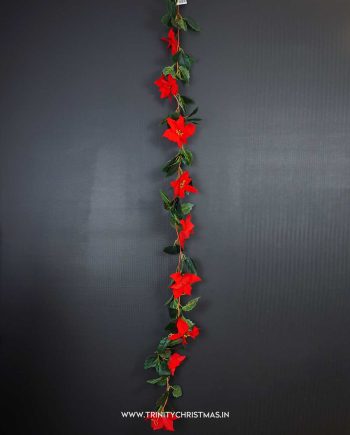 Classic Poinsettia Garland