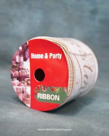 Ivory Luxe Merry Christmas Ribbon